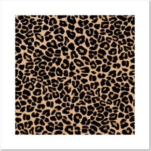 Leopard Print Spots Pattern, Traditional Colours, Textured Posters and Art